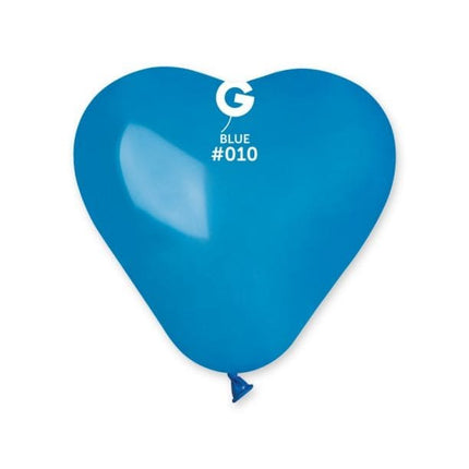 6" Hearts Blue #010 - Gemar image 0
