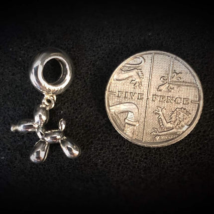 Balloon Dog Charm Silver image 3