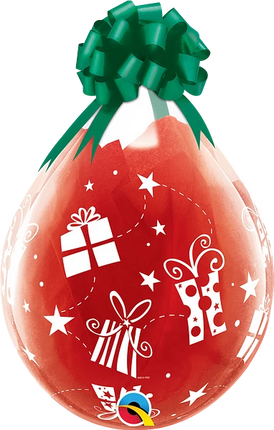 18'' Stuffing Balloons Merry Christmas Assortment Print Diamond Clear image 3