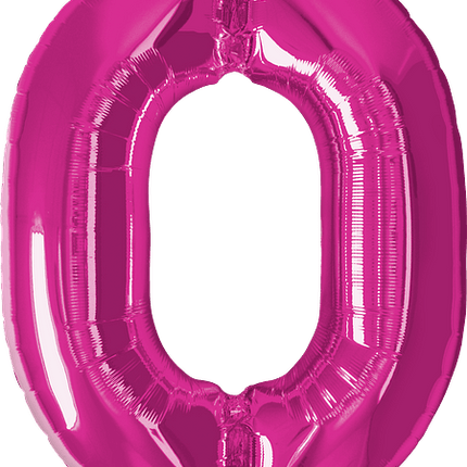 34" Number Zero Magenta image 0