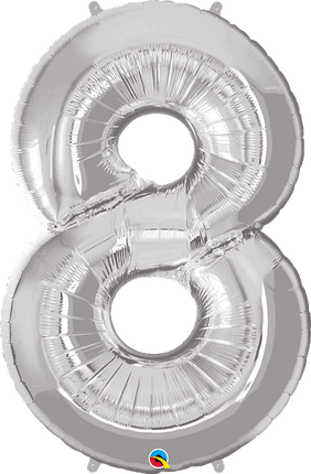 34" Number Eight Silver image 0