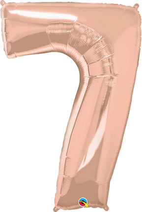 34" Number Seven Rose Gold image 0