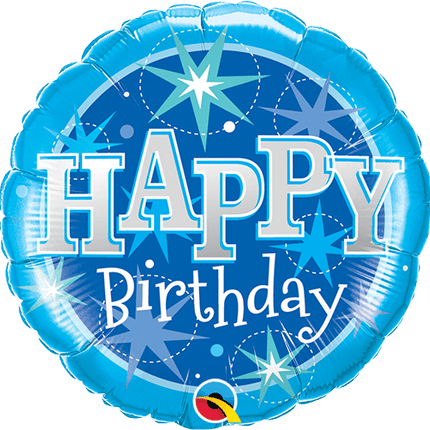 Birthday Blue Sparkle 9" Microfoil image 0