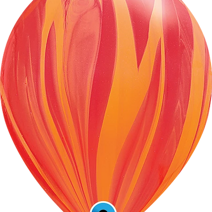 11" Red Orange Rainbow Super Agate Balloons (25pk) image 0
