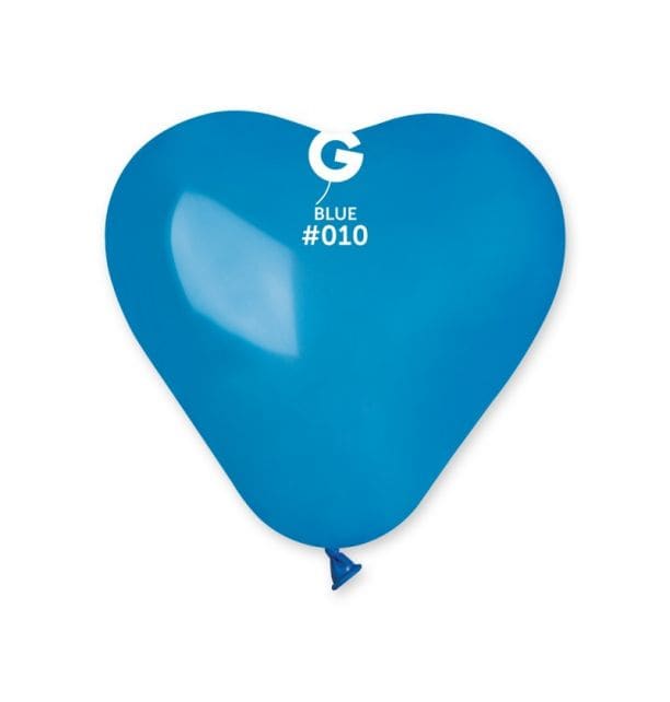 6" Hearts Blue #010 - Gemar image 0