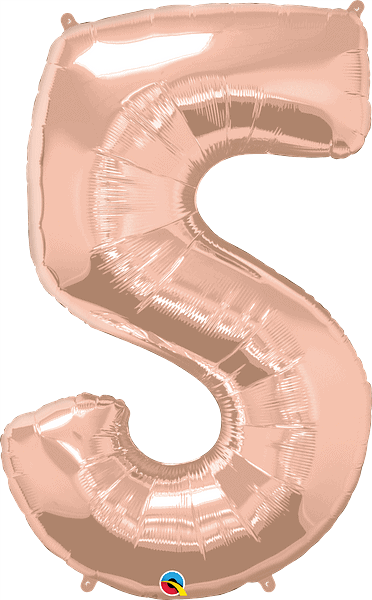 34" Number Five Rose Gold image 0