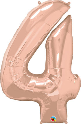 34" Number Four Rose Gold image 0