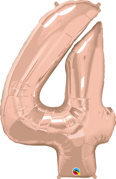 34" Number Four Rose Gold image 0