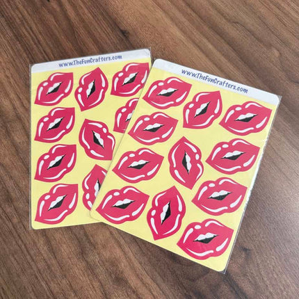 Sticker sheets - Pink lips (Large) image