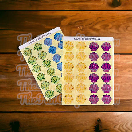 Sticker sheets - Small Shells (4 colours) image
