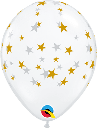 5" Contempo Stars Gold Ink Diamond Clear image 0