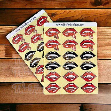 Sticker sheets - Halloween Lips (3 designs) image