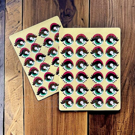 Sticker sheets - Eyelashes MakeUp Green Eyes image