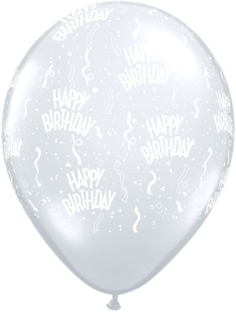 11'' Birthday Round Diamond Clear image 0