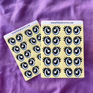 Sticker sheets - Eyelashes Cartoon Blue Eyes image