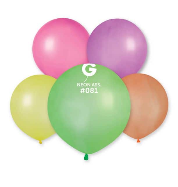 19" Round Neon Assortment #081 25pcs - Gemar image 0