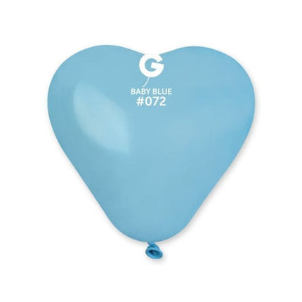 6" Hearts Baby Blue #072 - Gemar image 0