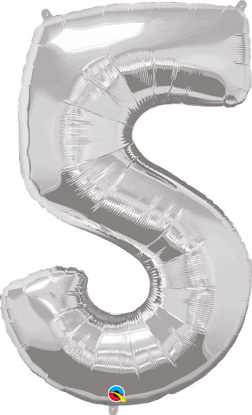 34" Number Five Silver image 0