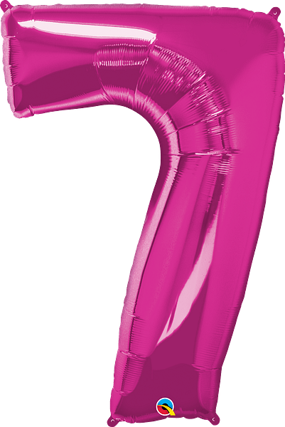 34" Number Seven Magenta image 0