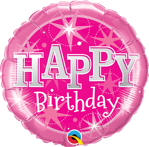 Birthday Pink Sparkle 9" Microfoil image 0