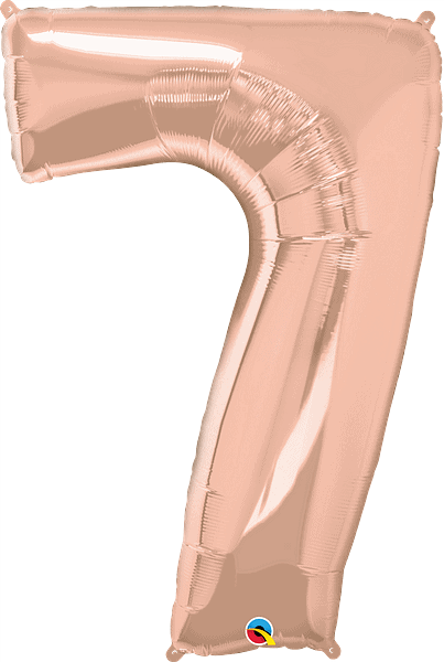 34" Number Seven Rose Gold image 0
