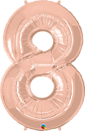 34" Number Eight Rose Gold image 0