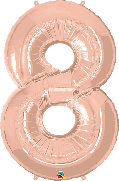 34" Number Eight Rose Gold image 0