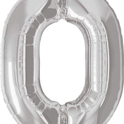 34" Number Zero Silver image 0