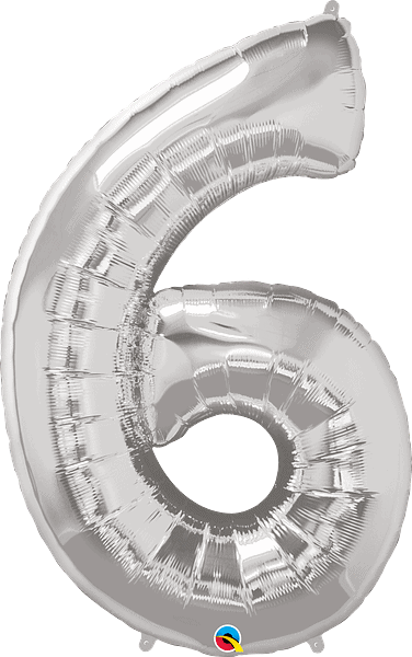 34" Number Six Silver image 0