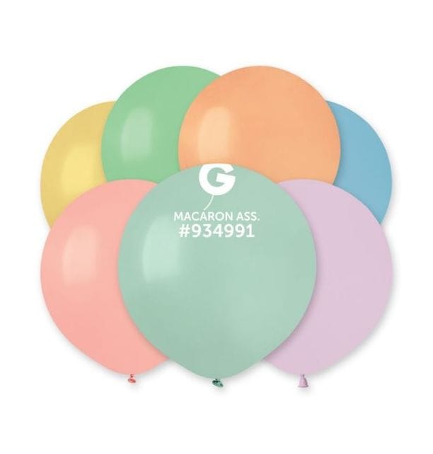 19" Round Macaron Assorted #MAC 25pcs - Gemar image 0
