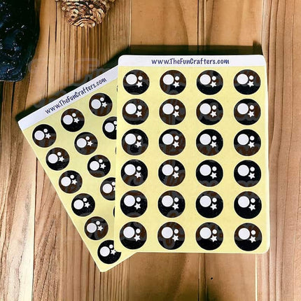 Sticker sheets - Black Round Eyes image