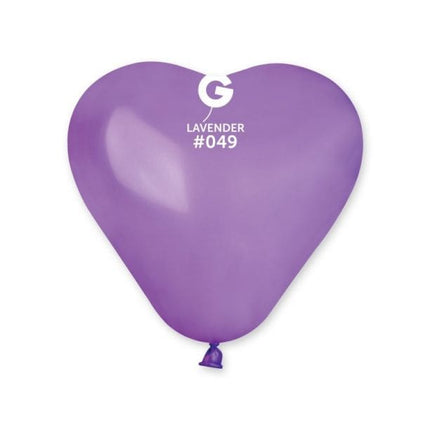 6" Hearts Lavender #049 - Gemar image 0