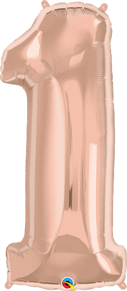 34" Number One Rose Gold image 0