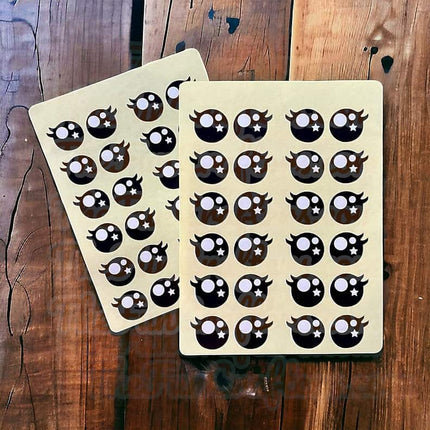 Sticker sheets - Eyelashes Black Round Eyes image