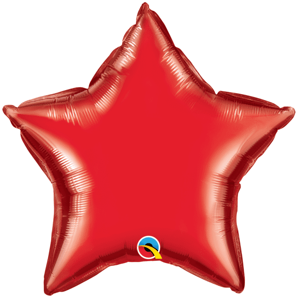 20" Foil Star Red Qualatex