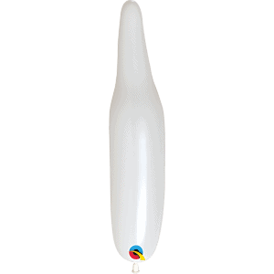 321Q White Qualatex Modelling Balloon