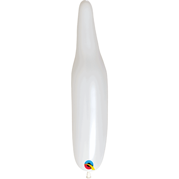 321Q White Qualatex Modelling Balloon