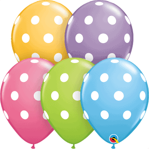 11'' Big Polka Dots Assortment Pastel