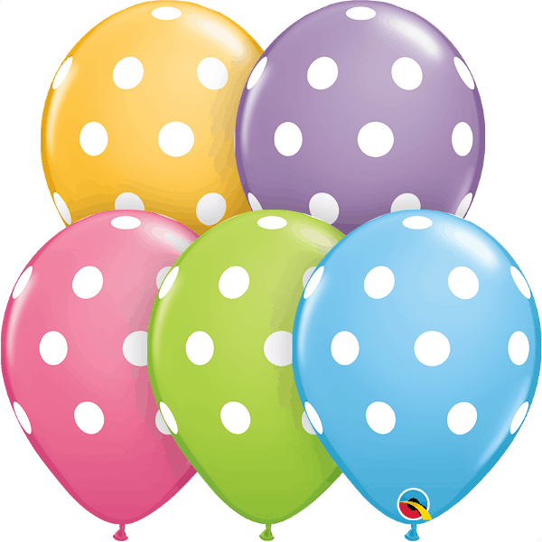 11'' Big Polka Dots Assortment Pastel