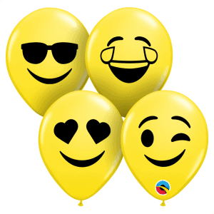 Qualatex balloons Emoji Smiley yellow 5 inch balloons