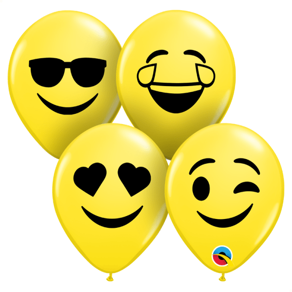Qualatex balloons Emoji Smiley yellow 5 inch balloons
