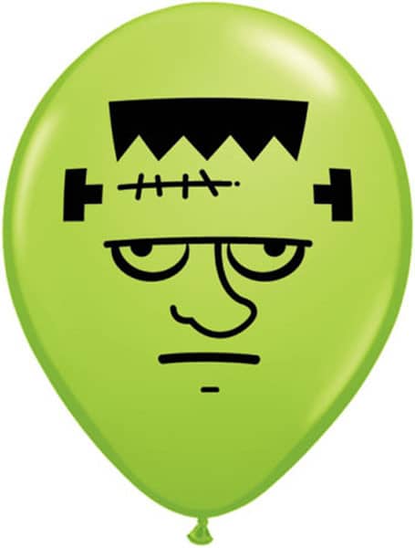 5" Frankenstein Face Qualatex balloon 5 inch.