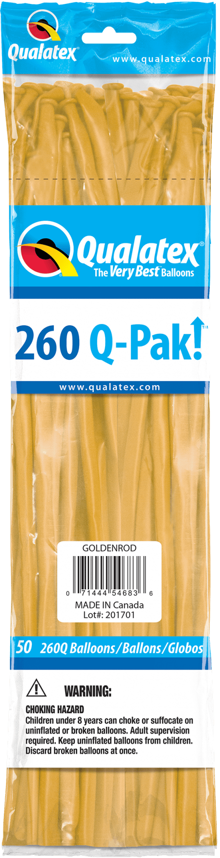 Goldenrod Q-Pak Qualatex Modelling Balloons 260Q