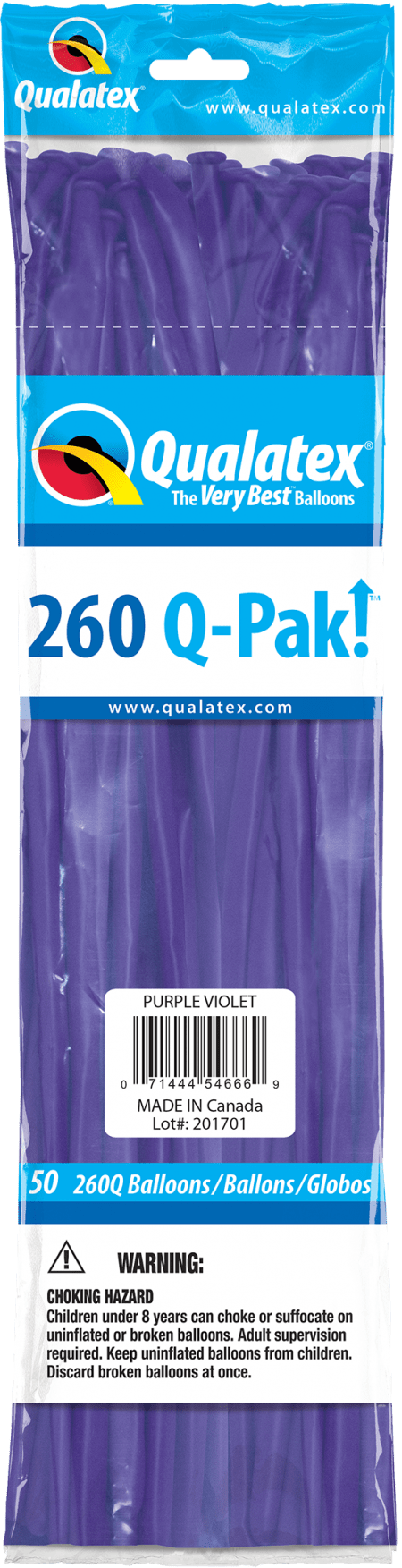 Purple Violet Q-Pak Qualatex Modelling Balloons 260Q
