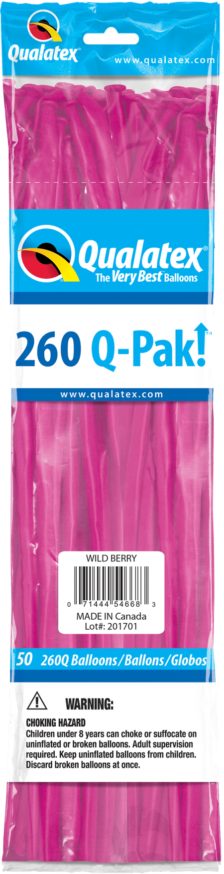 Wild Berry Q-Pak Qualatex Modelling Balloons 260Q