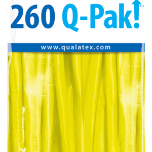 Yellow Q-Pak Qualatex Modelling Balloons 260Q