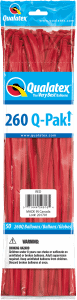 Red Q-Pak Qualatex Modelling Balloons 260Q