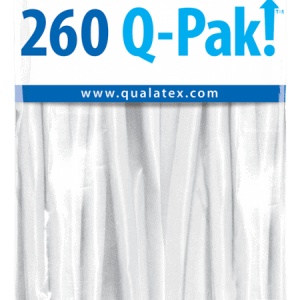 Quake 260Q White Qualatex Modelling Balloons