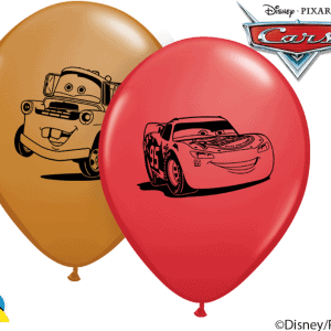 5" print Cars Disney Lightening McQueen and Mater Qualatex Balloon