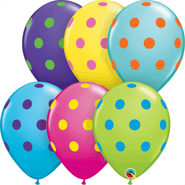NEW 11'' Big Polka Dots (Colourful Assortment)